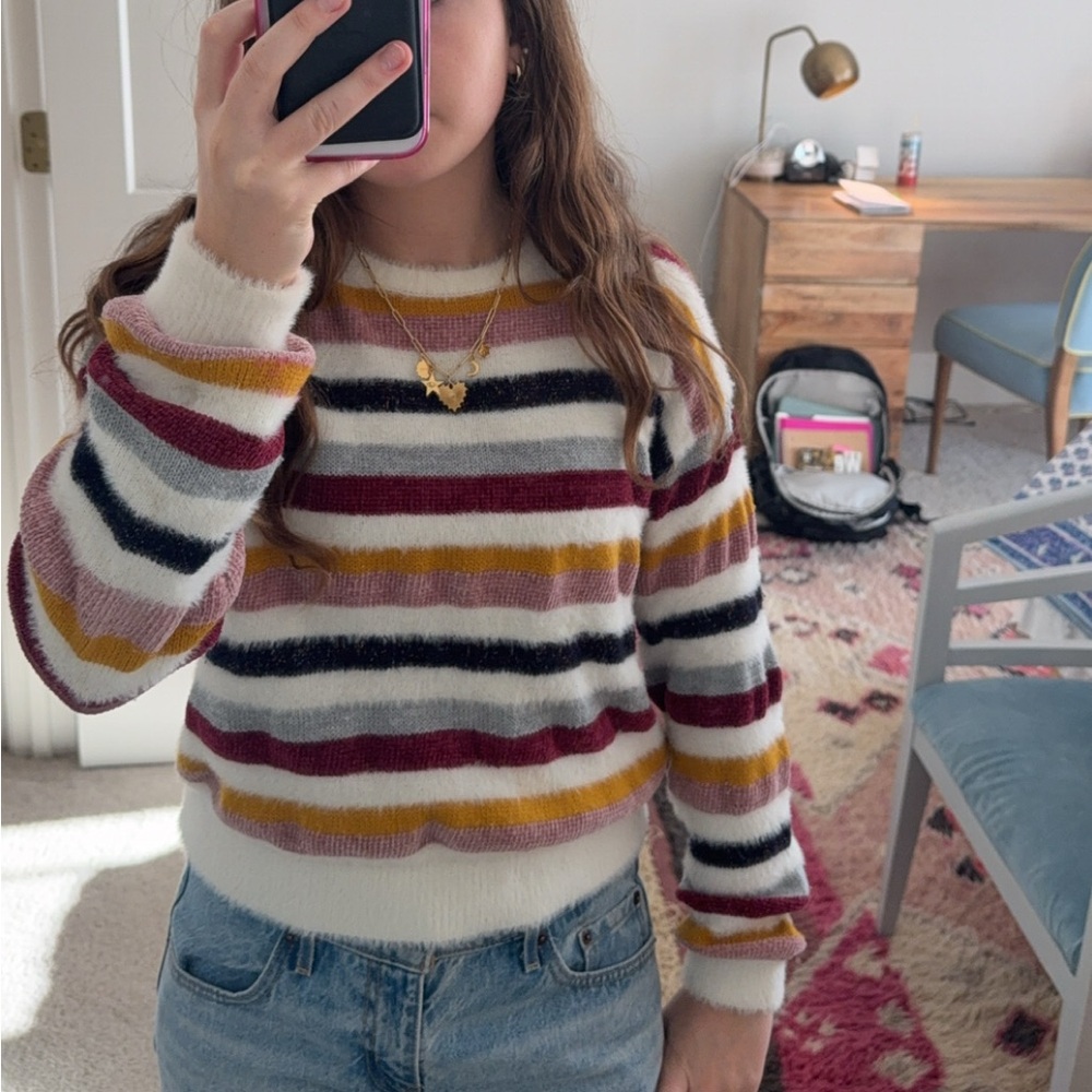 Boutique striped fall sweater